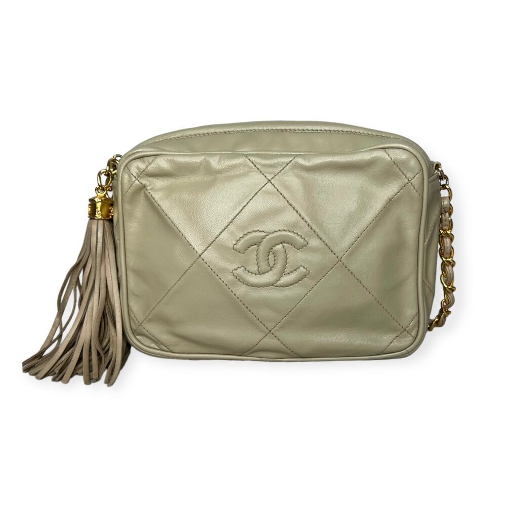 CHANEL Cream Crossbody Bag
